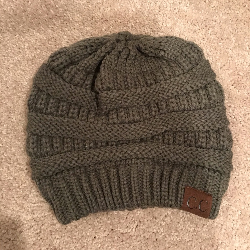 CC Beanie with Ponytail Hole